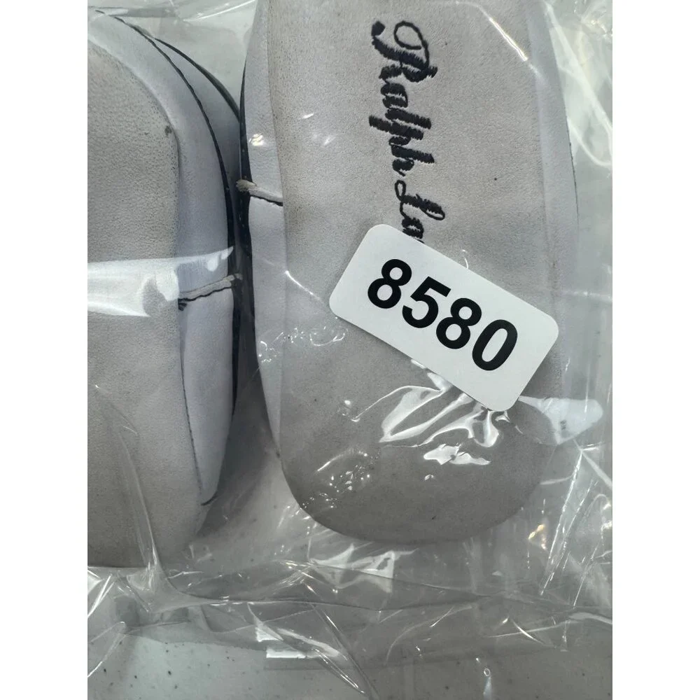Polo‎ Ralph Lauren Baby Sneakers White W/ Bear Patch Size 3